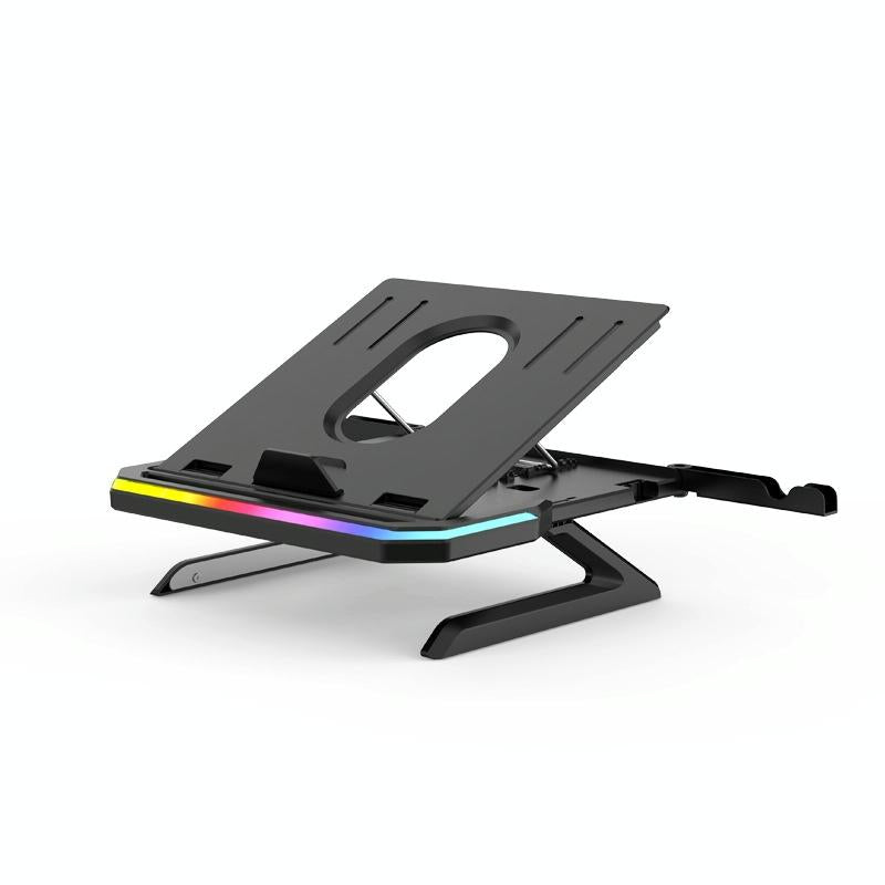 Adjustable Laptop Stand with 9 Levels of Lighting - Pink