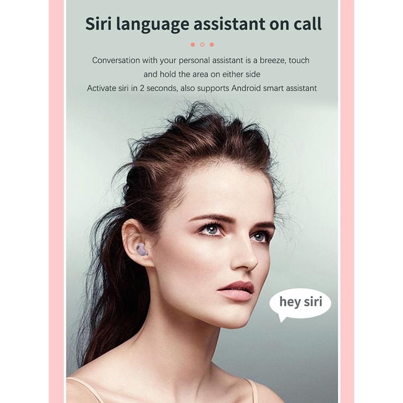 Wireless Bluetooth Earphones with 5d Sound and Magnetic Charging Box - Black