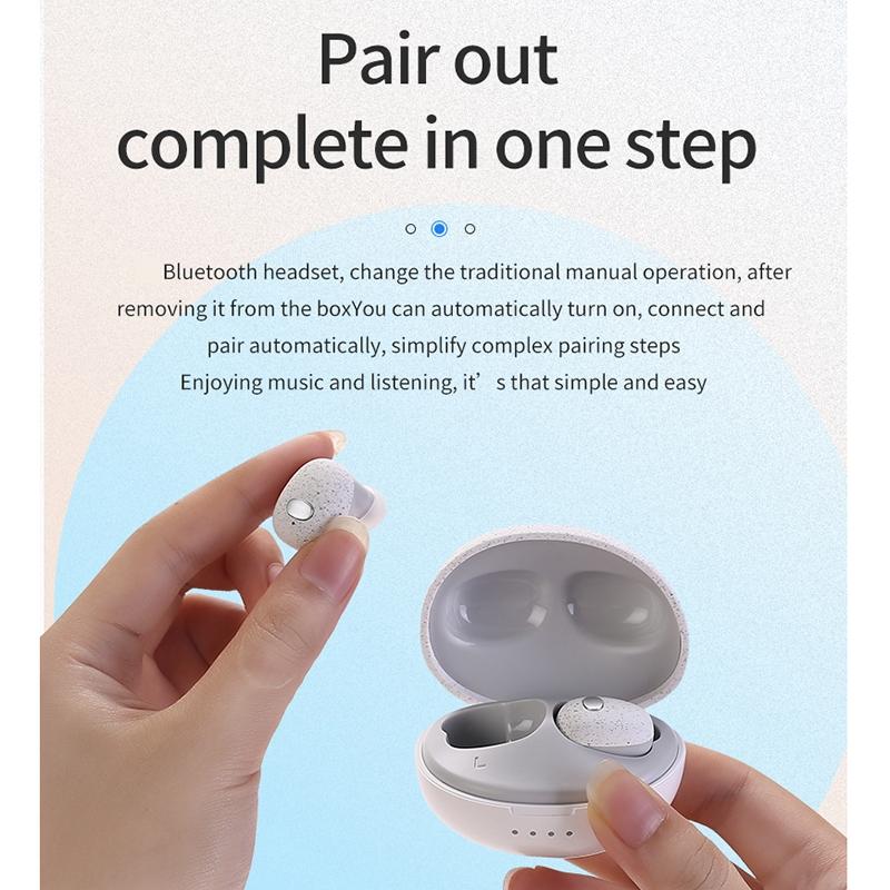 Wireless Bluetooth Earphones with 5d Sound and Magnetic Charging Box - Black