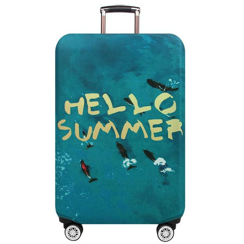 Protective Cover for Trolley Luggage - Durable and Dustproof - Large Size - Deep Sea Whale - S