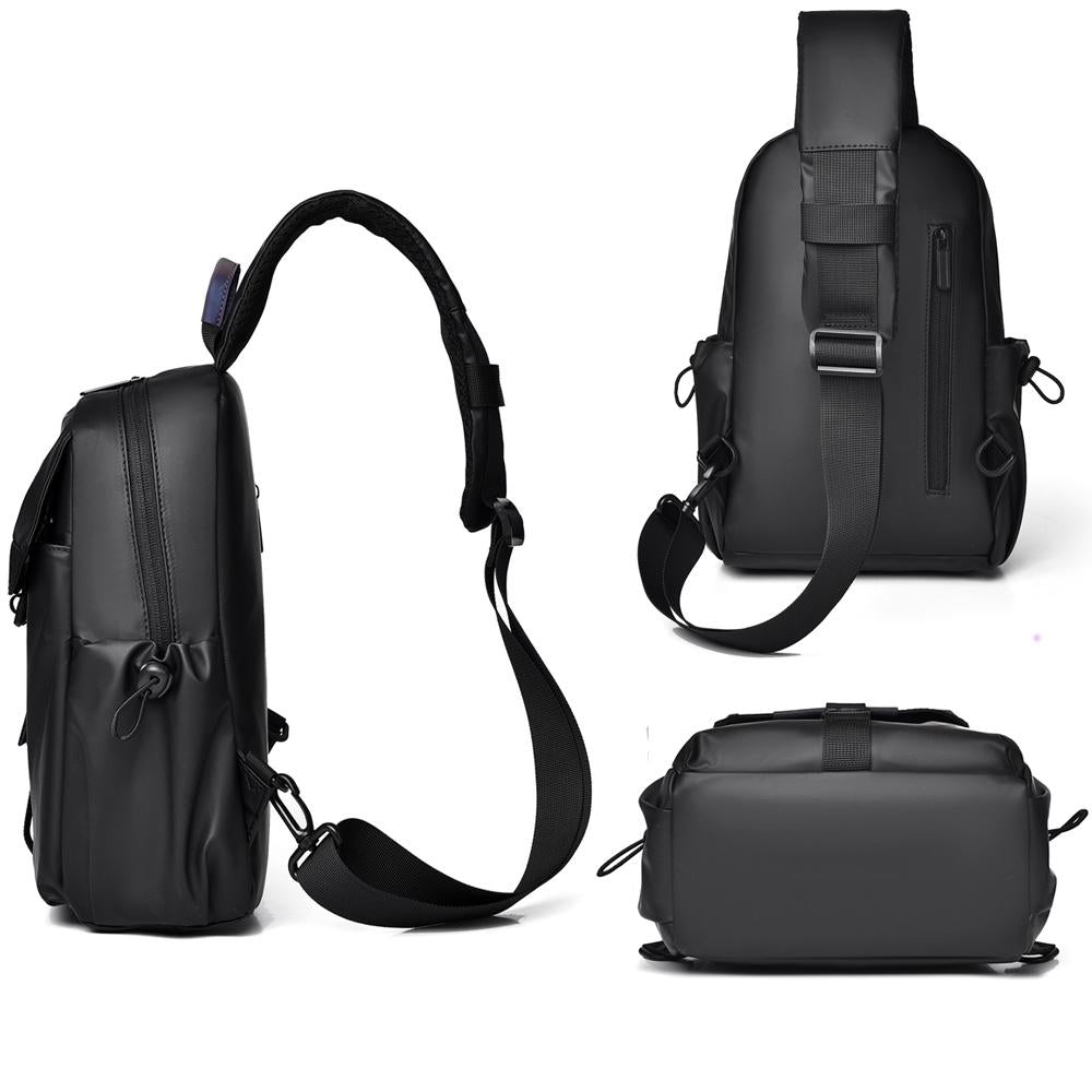 Lightweight Waterproof Men Chest Bag Cycling Shoulder Bag - Grey