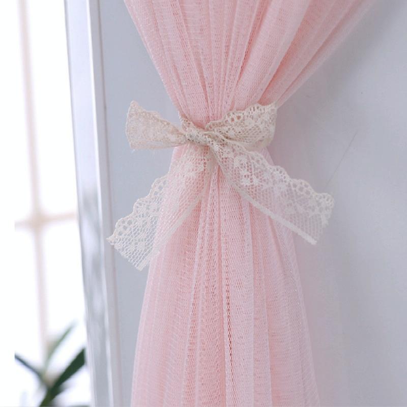 170cm Vertical Lace Air Conditioner Dust Cover - Round Column - Pink