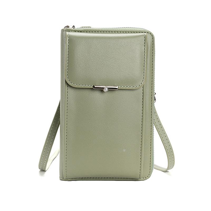Women Crossbody Cell Phone Wallet Storage Bag - Green