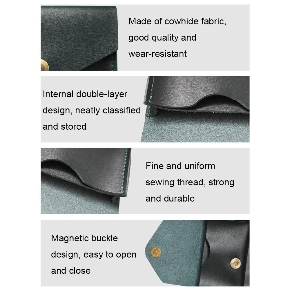 Waterproof Leather Card Holder Durable & Stylish - Black
