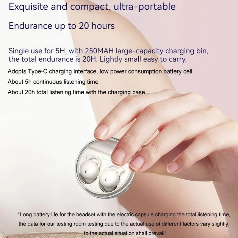 Comfortable Wireless Bluetooth Earphones - Noise Canceling - Skin Colour