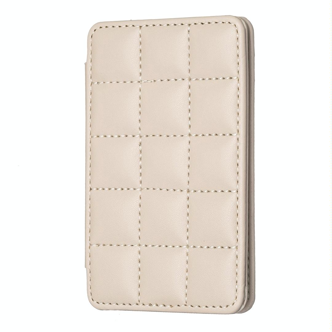Grid Pattern Card Bag Sticker For Mobile Phones - Pink