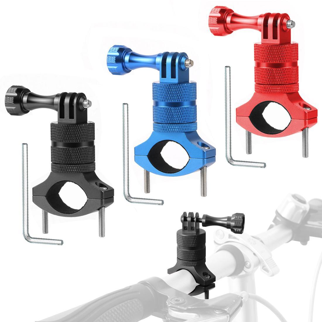Action Camera Bicycle Mounting Bracket - Aluminum Alloy Clip - Red