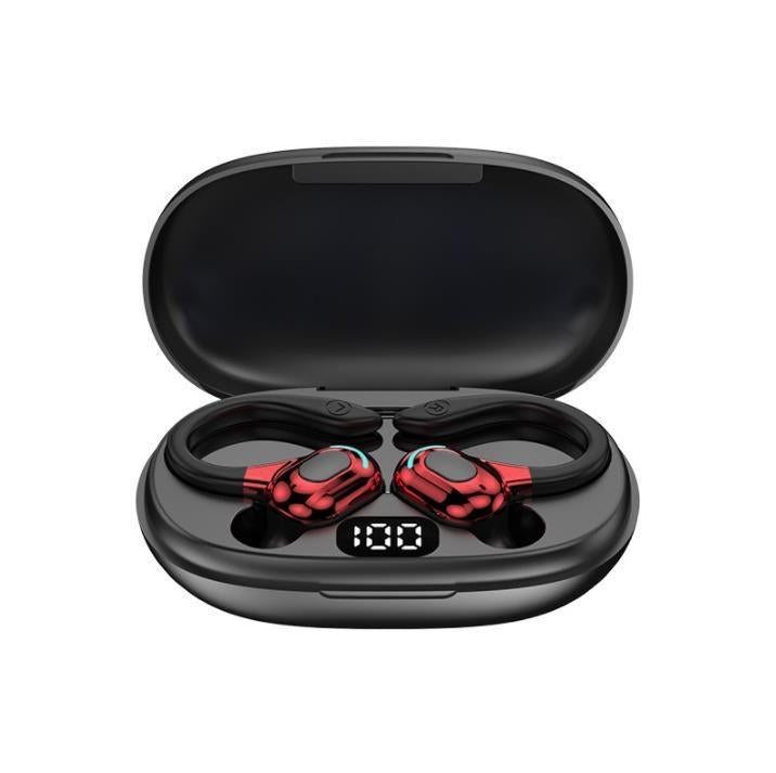 Wireless Bluetooth Earphones with Charging Case - F8 - Red Double Ear