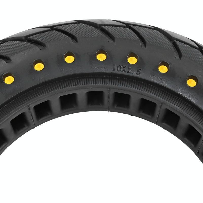 10 Inflatable Honeycomb Solid Run-flat Tire Electric Scooter - 36Mm Slot Yellow