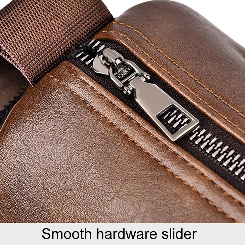 Waterproof Men Crossbody Backpack Large Capacity - Brown