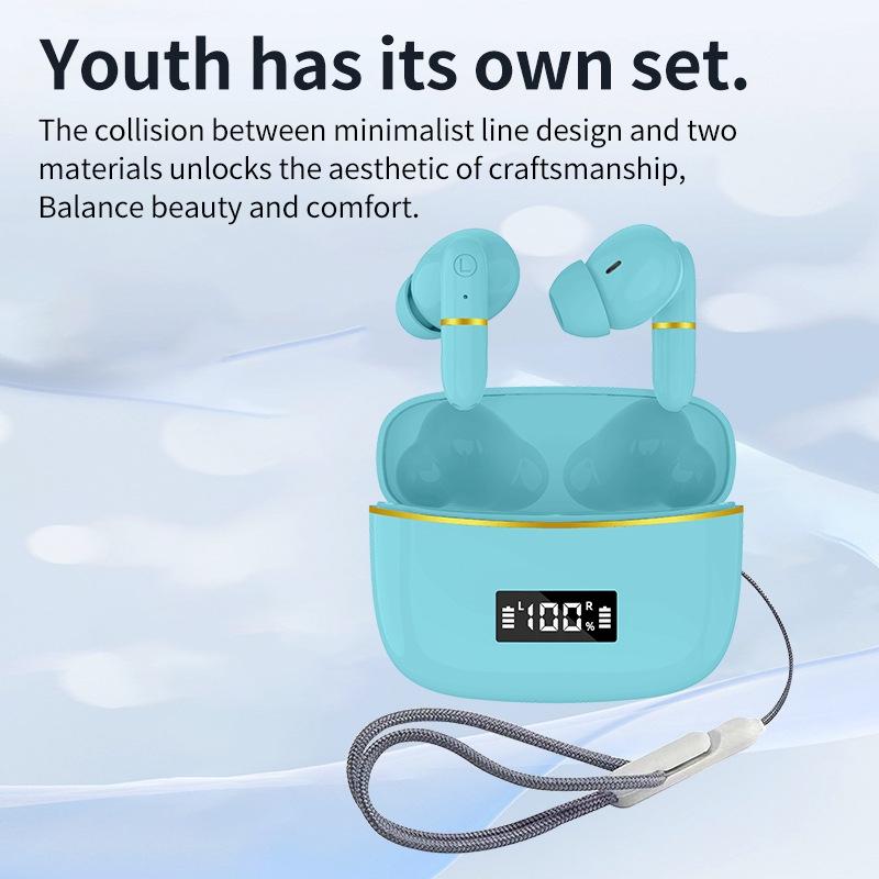 Wireless In-ear Earphones with Digital Charging Case - J2 - White