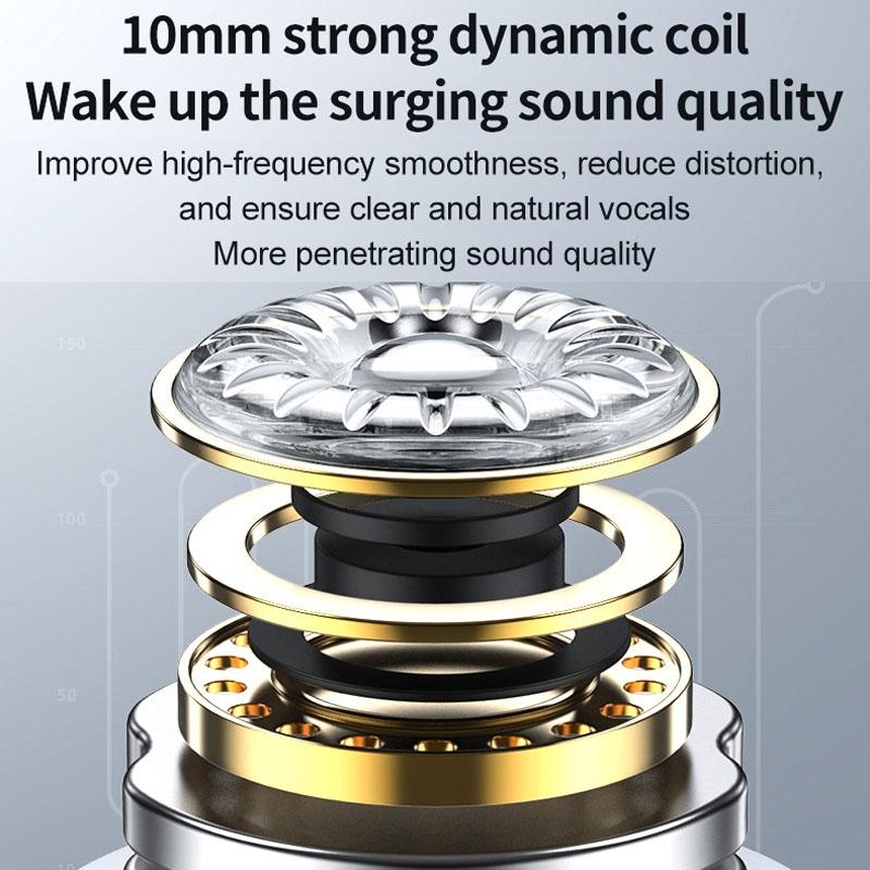 Wireless In-ear Earphones with Digital Charging Case - J2 - White