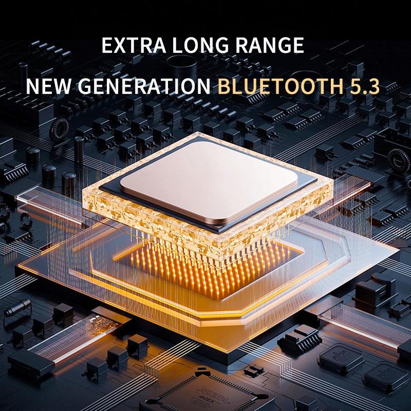 Wireless Stereo Earphones with Charging Case - Hanging Ear Design - White