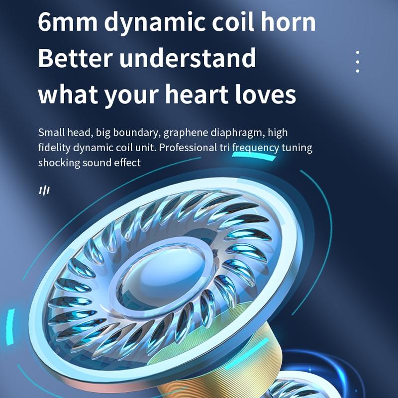 Wireless Earphones with Digital Display and Charging Case - White