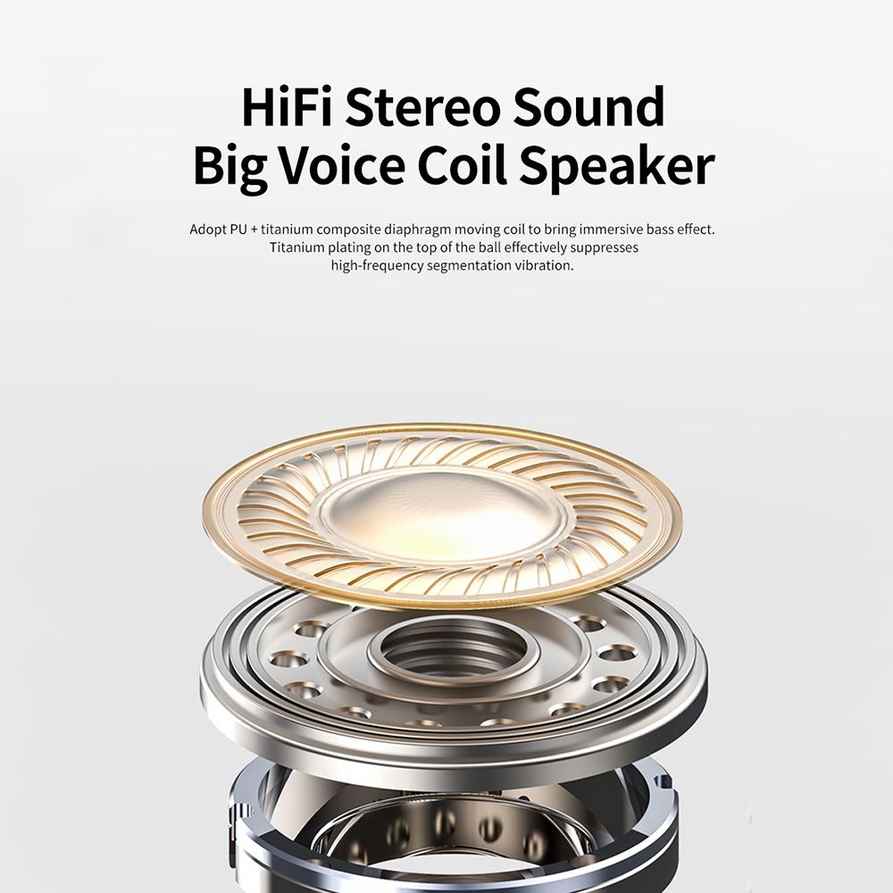 Led Bluetooth Earphones with Noise Reduction and Power Bank Function - Blue