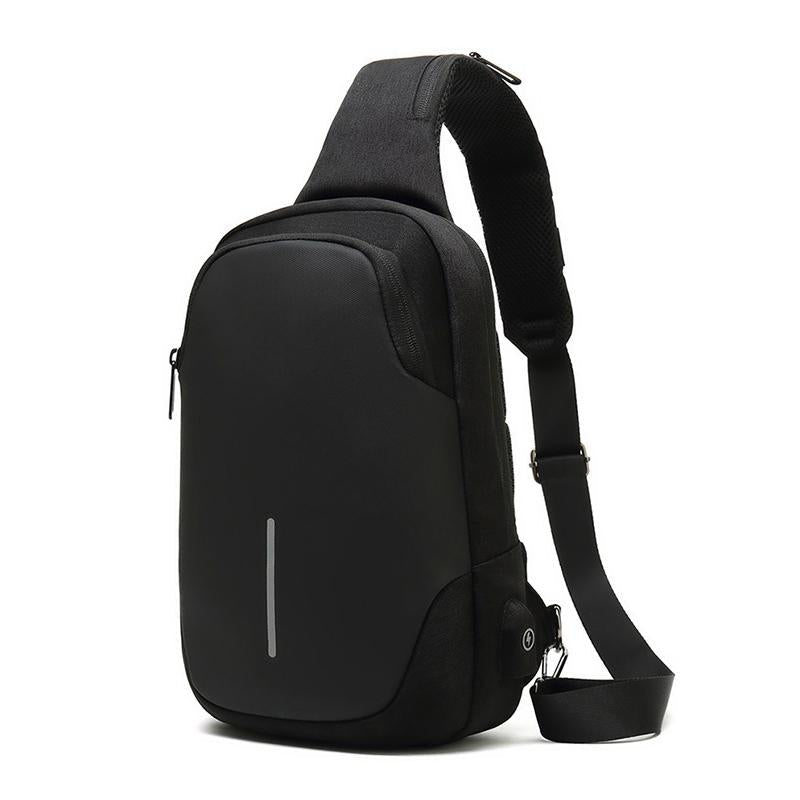 Secure Multi Layer Chest Bag For Outdoor Cycling - Black