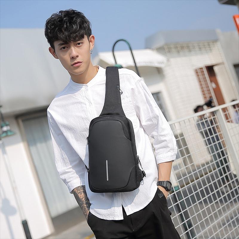 Secure Multi Layer Chest Bag For Outdoor Cycling - Black