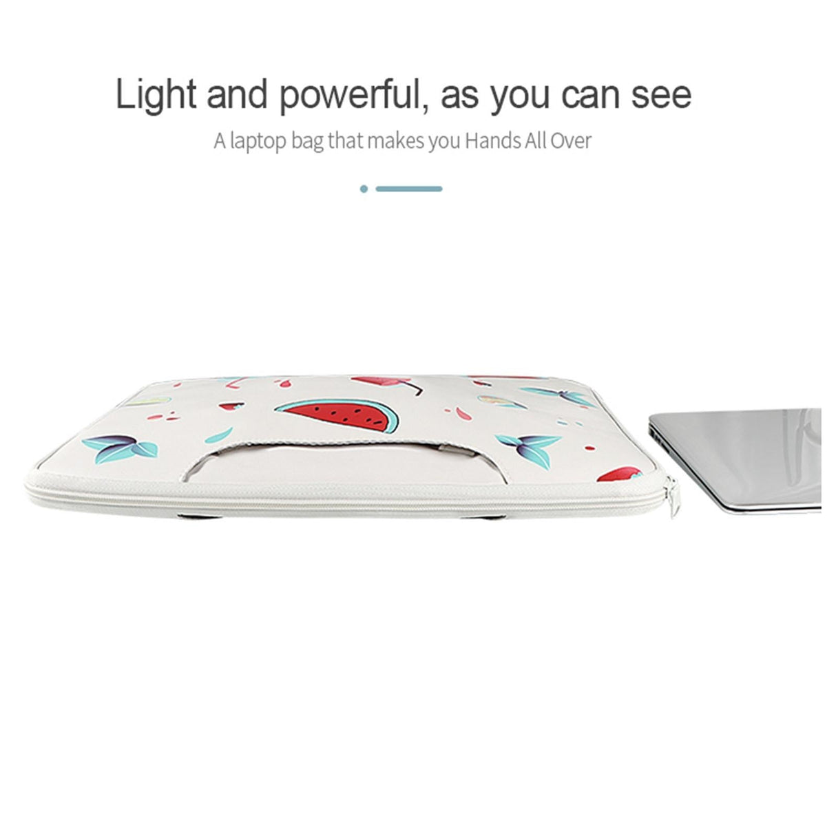 13.3 Inch Lightweight Printed Laptop Bag in Pu Material - Watermelon