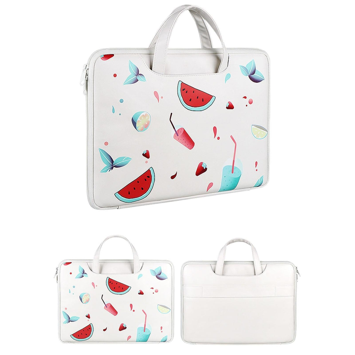 13.3 Inch Lightweight Printed Laptop Bag in Pu Material - Watermelon