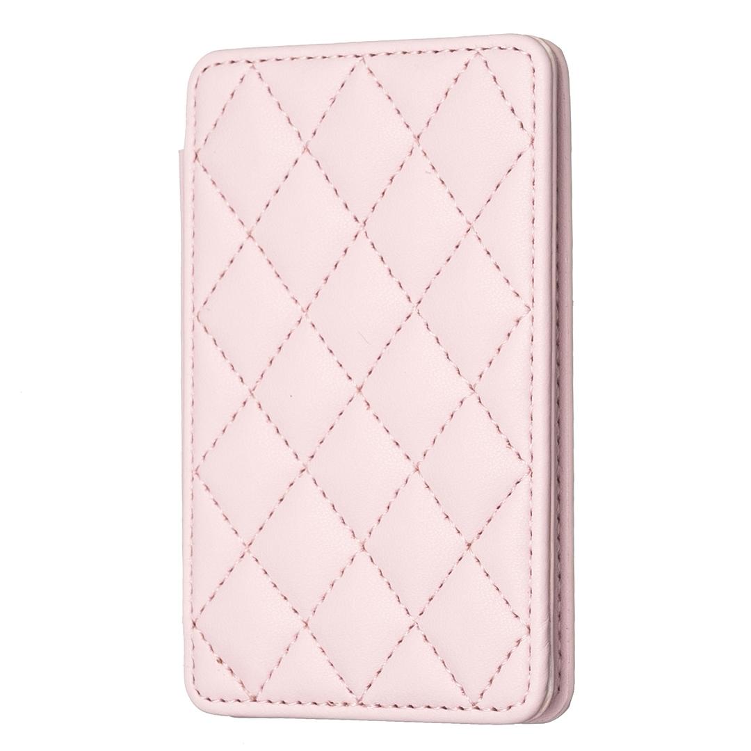 Rhombus Pattern Card Bag Back Sticker For Mobile Phones - Pink