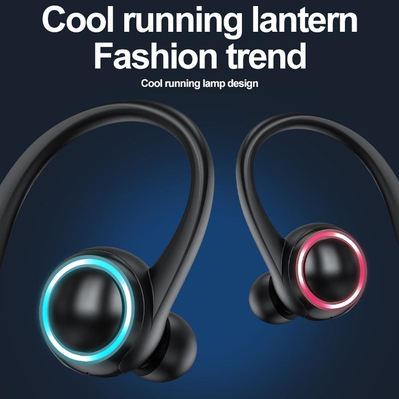 Wireless Hanging Ear Sports Earphone with True Sound - White