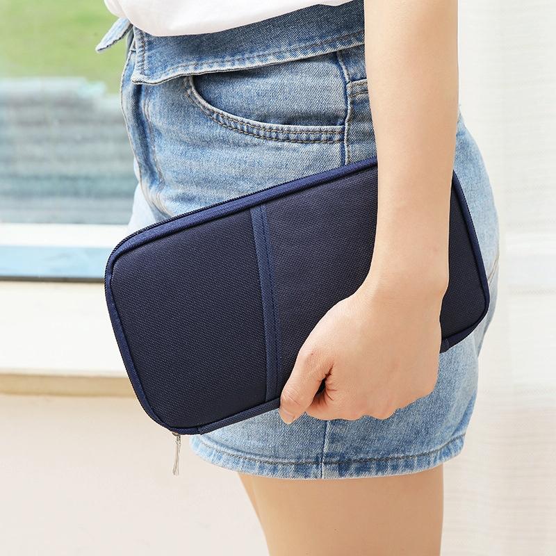 Multifunctional Travel Document Bag Passport & Ticket Holder - Blue