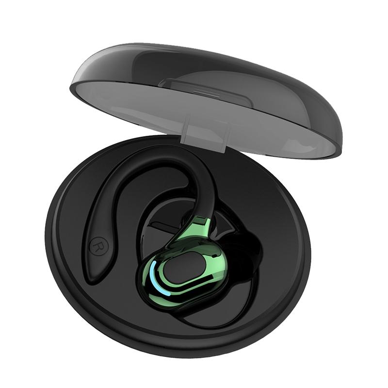 Wireless Bluetooth Earphones with Charging Case - F8 - Blue Single Ear