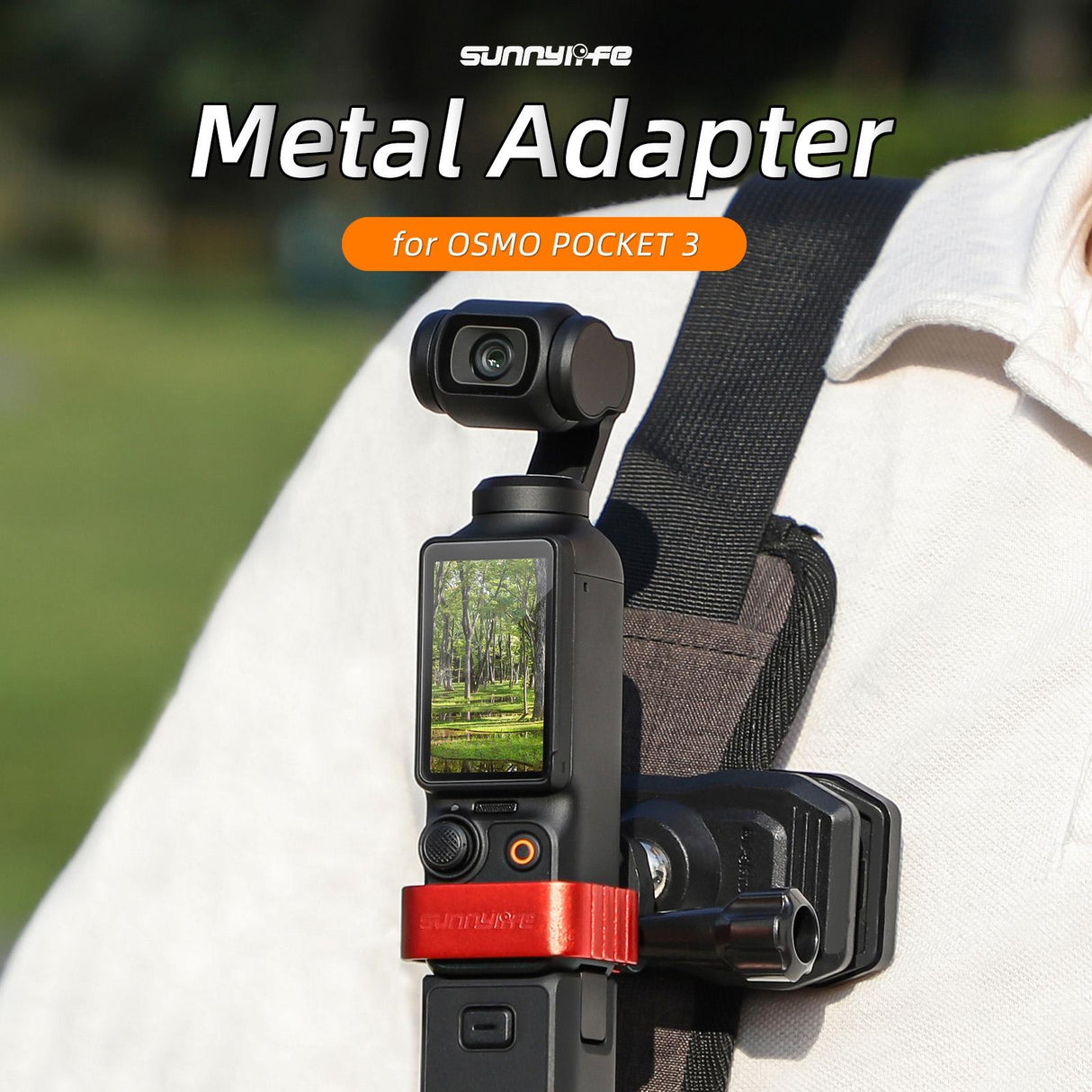 Universal Metal Bracket Adapter for Dji Pocket 3 with Screw - Red
