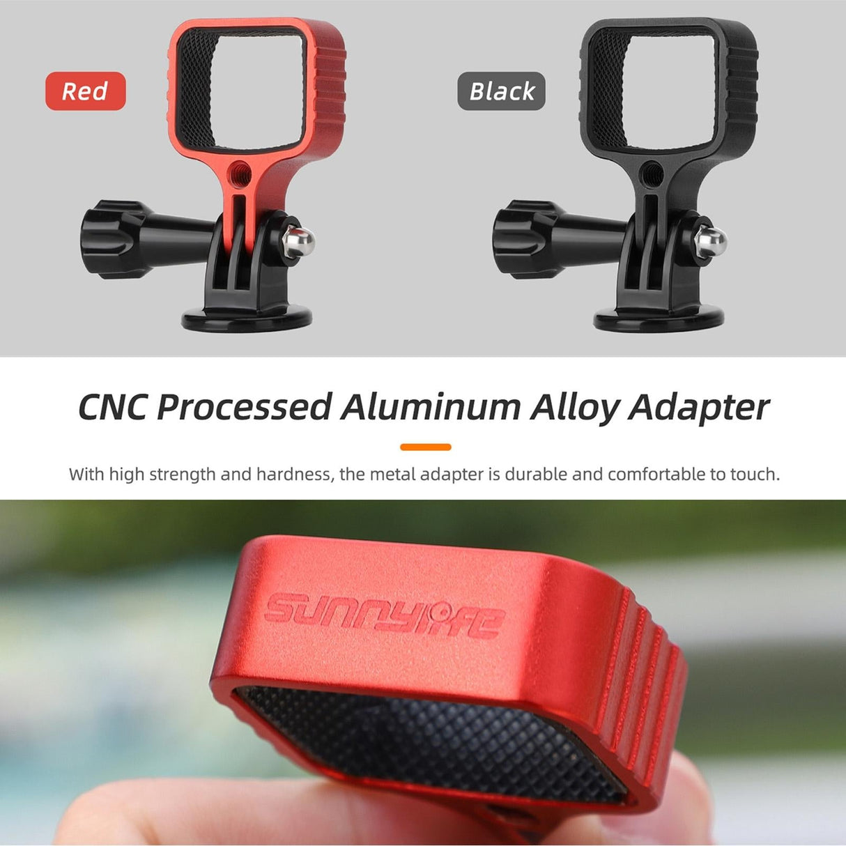 Universal Metal Bracket Adapter for Dji Pocket 3 with Screw - Red