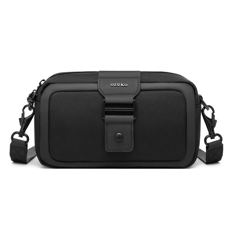 Waterproof Mini Crossbody Bag For Men Oxford Cloth Design - Grey