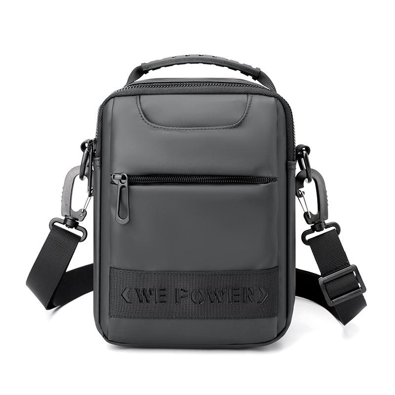 Men Messenger Bag - Wear As Belt Shoulder Or Handheld Bag - Grey