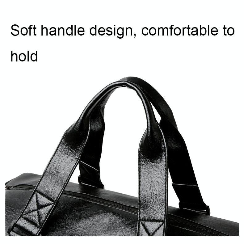 Compact Travel Bag with Shoe Storage - Brown