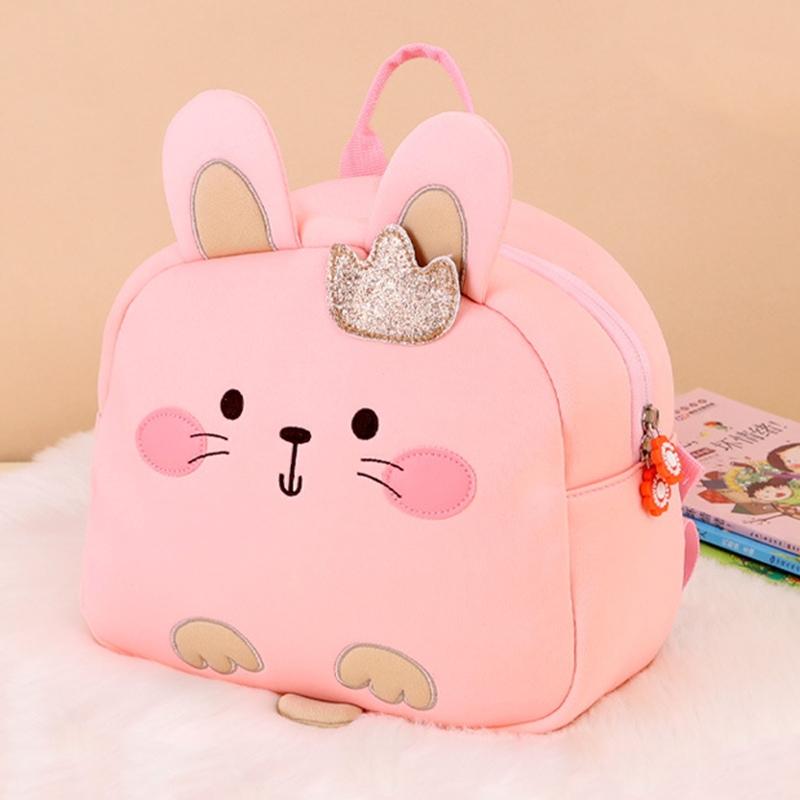 Kids' Anti-lost School Bag - Secure & Stylish - Pink Rabbit Trumpet