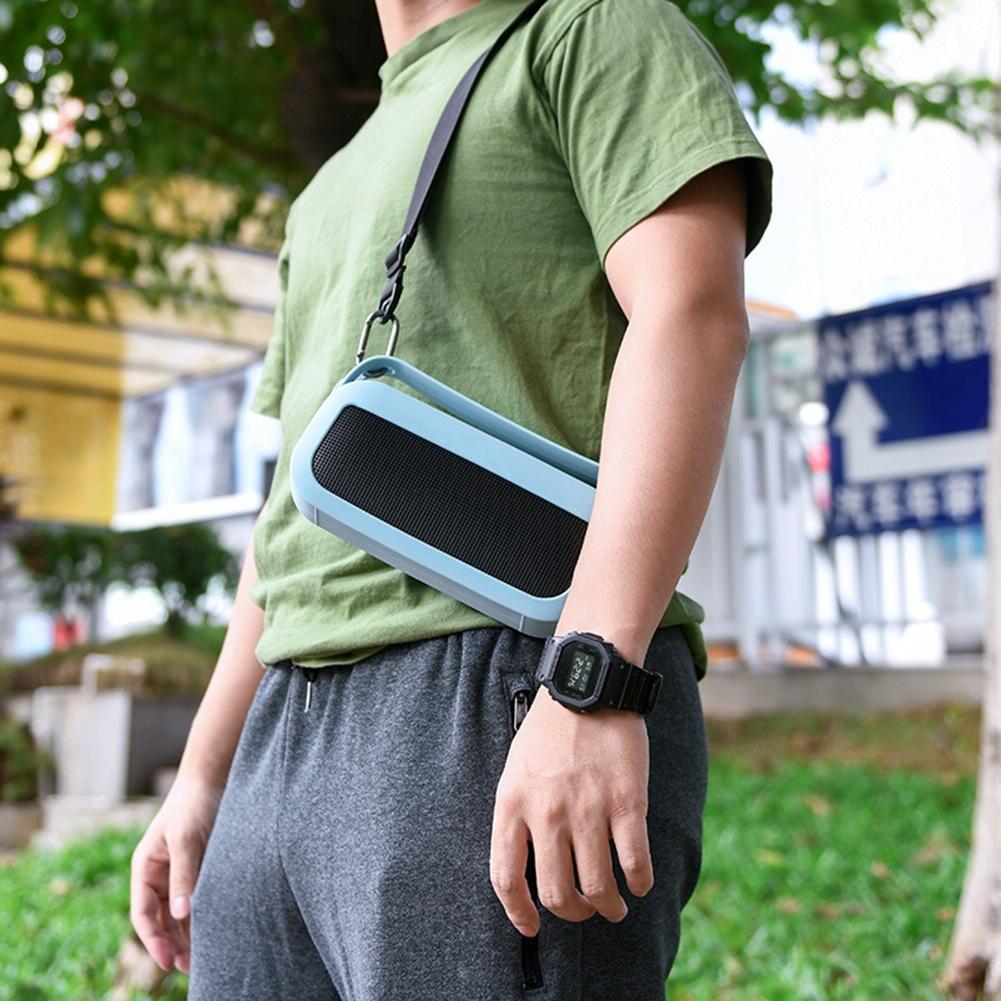 Silicone Protective Case for Bose Soundlink Flex Speaker with Shoulder Strap - Blue