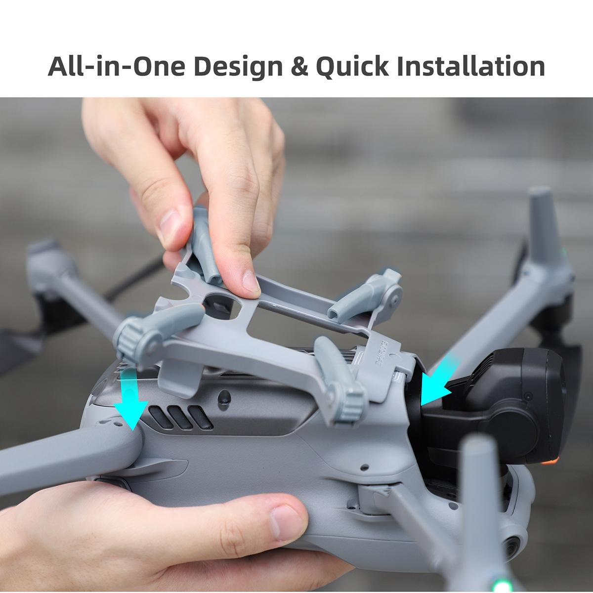 Foldable Spider Landing Gear for Dji Air 3 - Lg664 - Grey