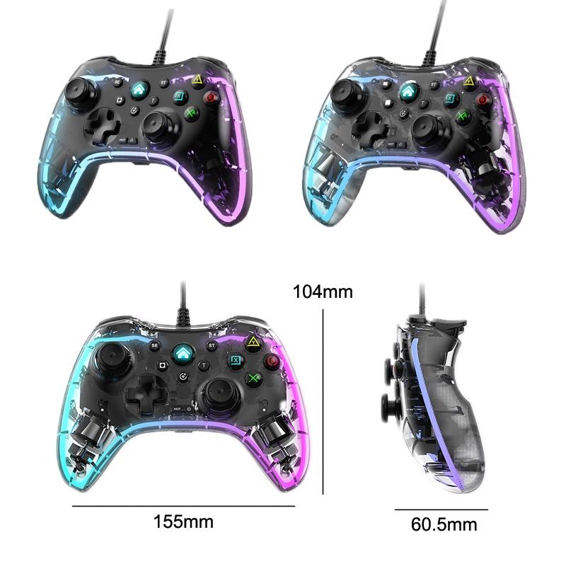 Universal Wired Gamepad for Nintendo Switch / Ps / Computer - Compatible with Multiple Devices - White