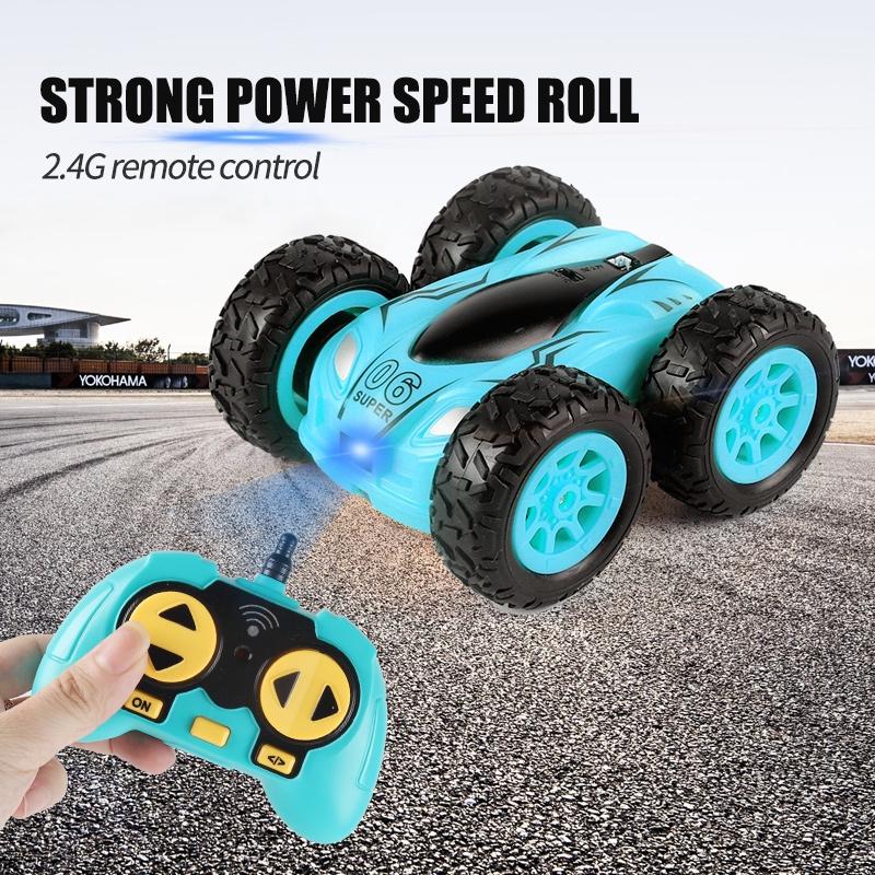 Double Sided 2.4g Mini Rc Car - High Speed Remote Control Toy - English Box 08 Yellow