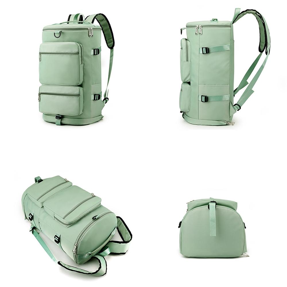 Waterproof Gym Bag - Shoe Compartment Included - Light Green