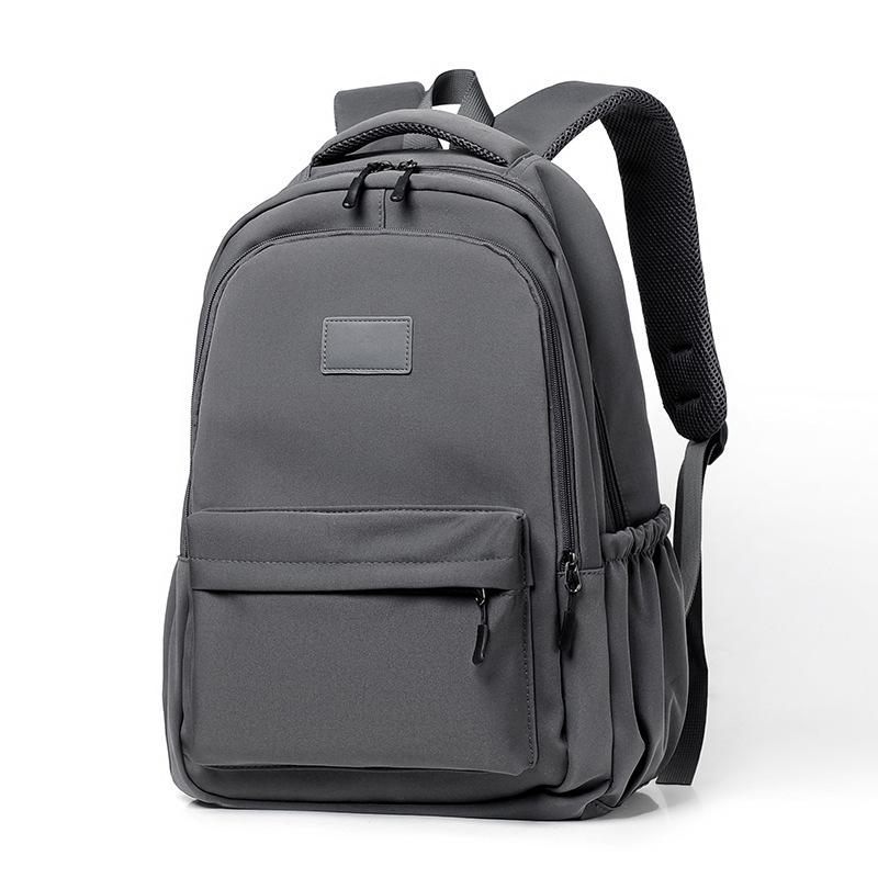 Versatile Solid Backpack For Teens & Adults - Gray