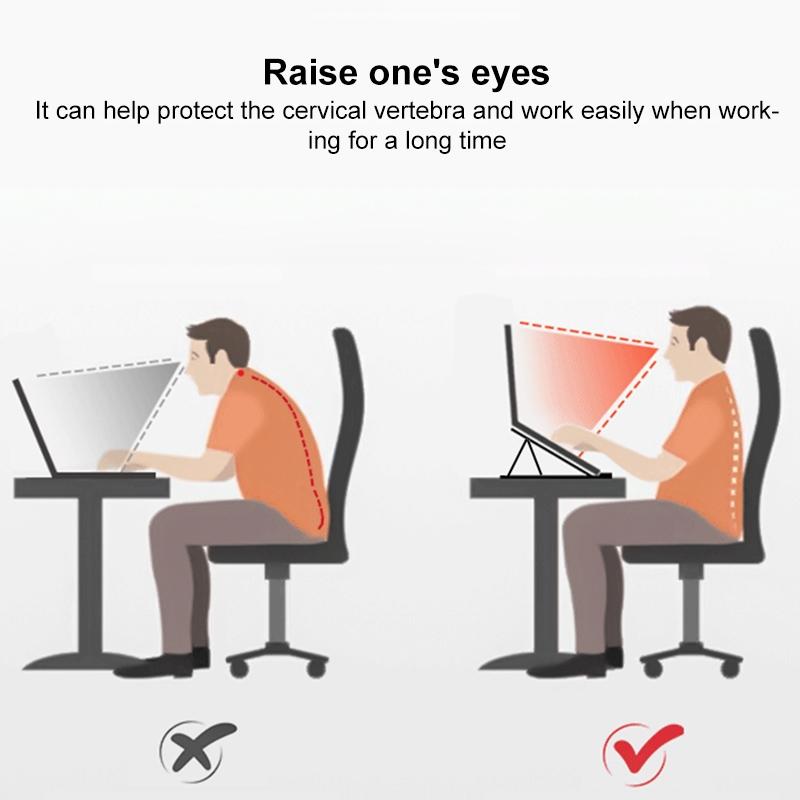 Foldable Magnetic Leather Tablet / Laptop Holder - Brown