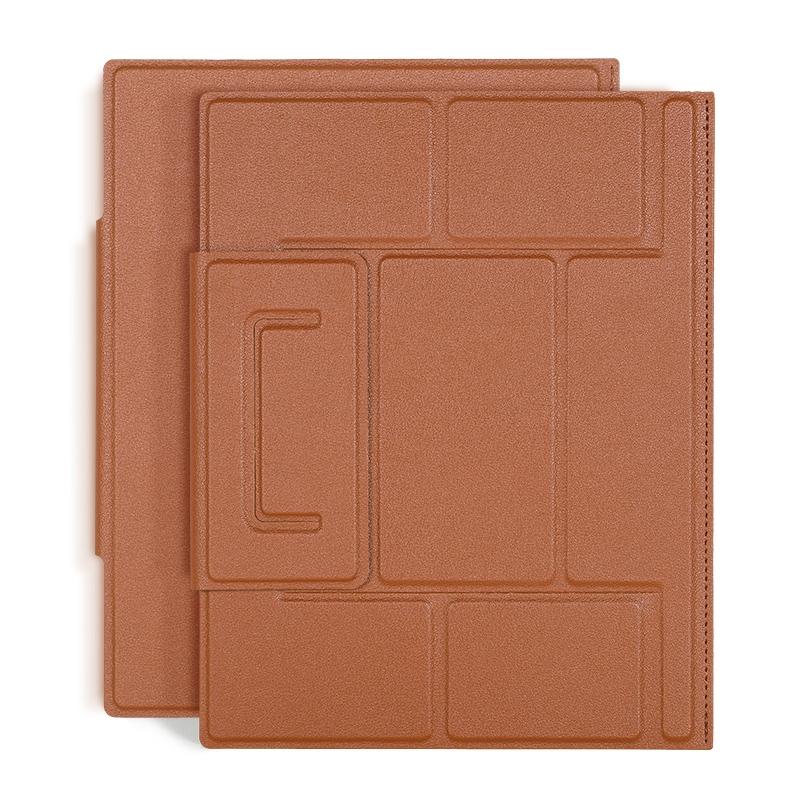 Foldable Magnetic Leather Tablet / Laptop Holder - Brown