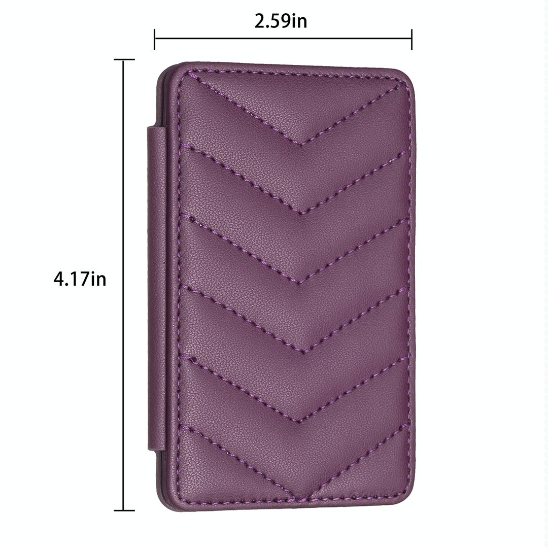 Wave Pattern Card Bag Back Sticker For Mobile Phones - Pink