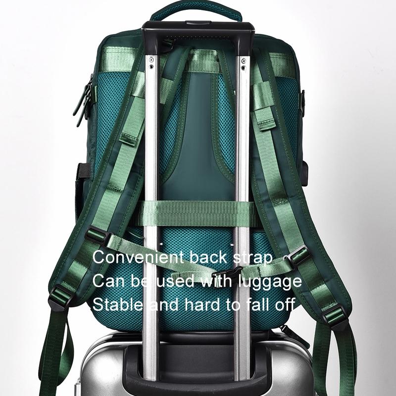 Spacious Business Travel Backpack Fits Laptop - Green