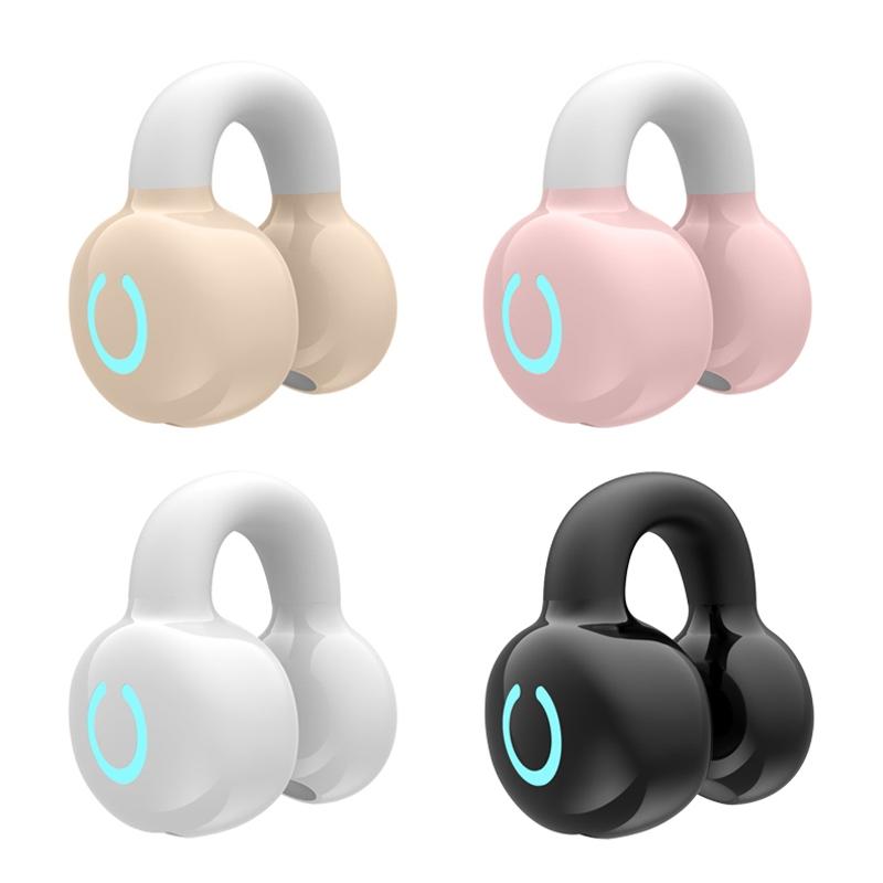 Wireless Bone Conduction Earphone - Single Ear Clamp Design - White