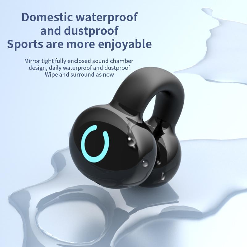 Wireless Bone Conduction Earphone - Single Ear Clamp Design - White