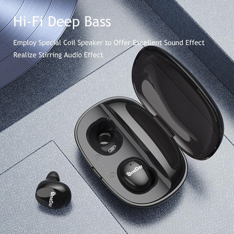 Waterproof Tws Bluetooth Earphones - Hd Stereo Sound - Red