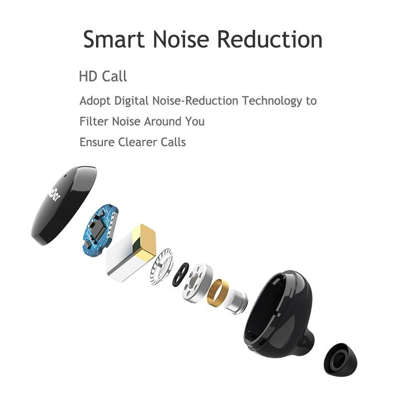 Waterproof Tws Bluetooth Earphones - Hd Stereo Sound - Red