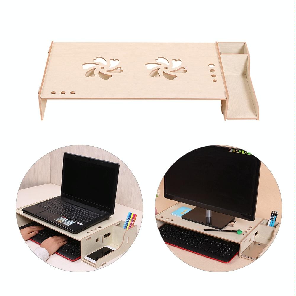 Wood Monitor Stand with Keyboard Storage - Tbd049404601B