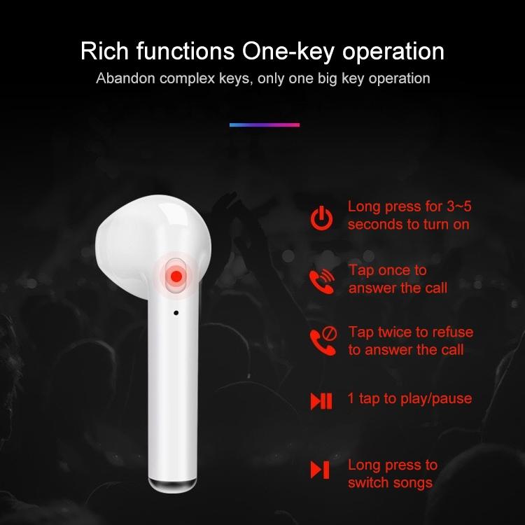 Wireless Bluetooth Tws Earphones with Charging Bin - I7s Binaural Plating - Gold