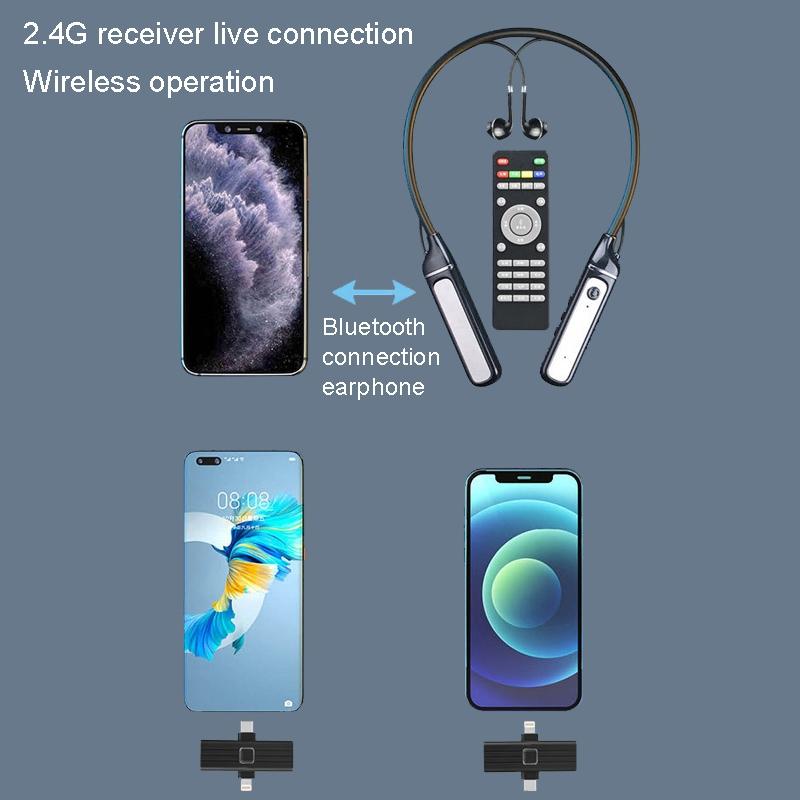 Wireless Sports Earphones with Bluetooth 5.3 and Built-in Sound Card - White